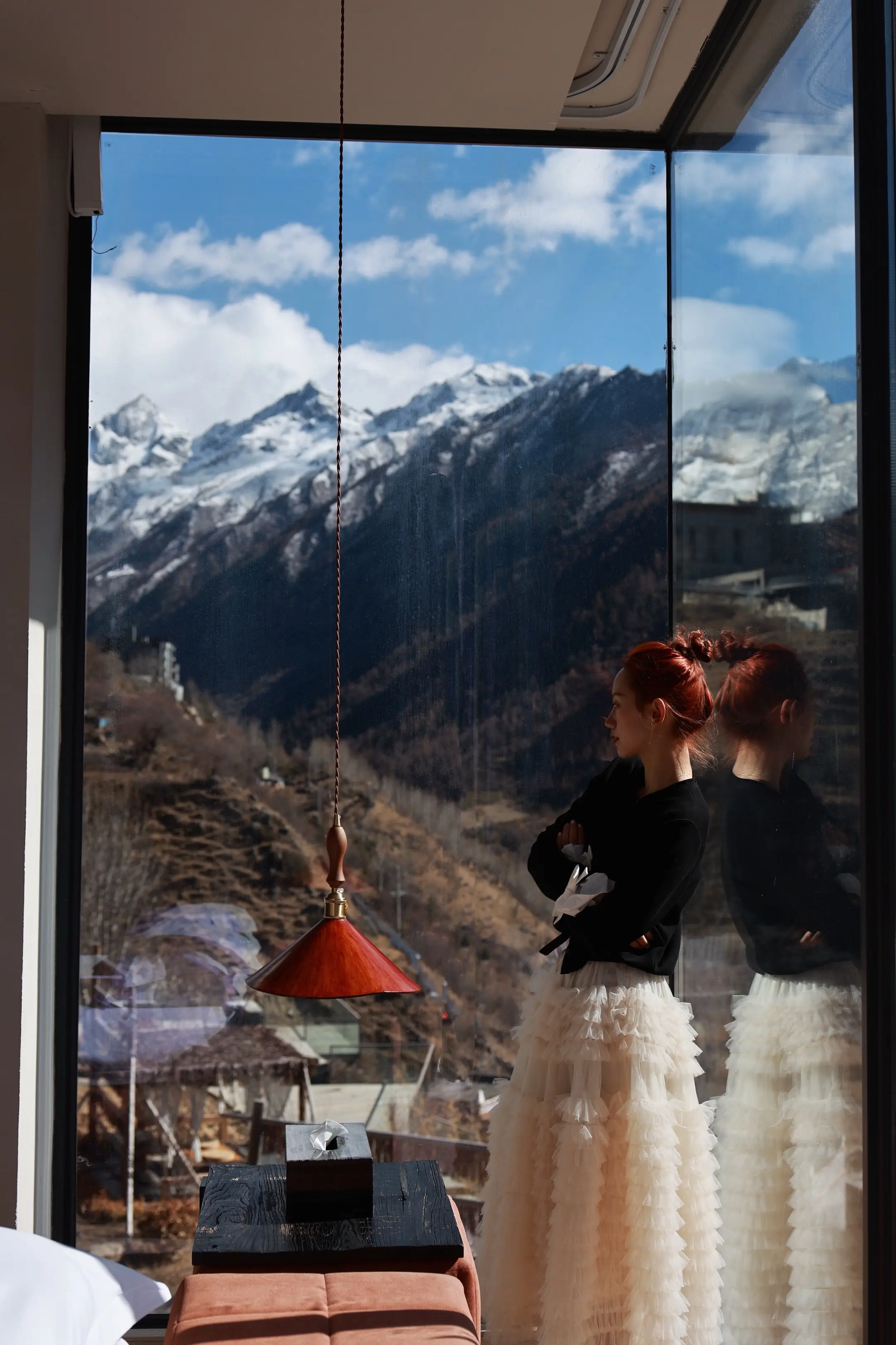 🏔️终于住上了心心念念的“四位姑娘”拉开窗帘就是四姑娘山，真的太太太...