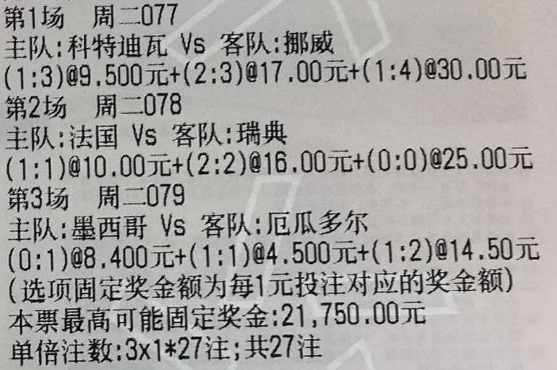 万哥实单：077 世界杯 科特迪瓦vs挪威078 世界杯 法国vs瑞典079 世