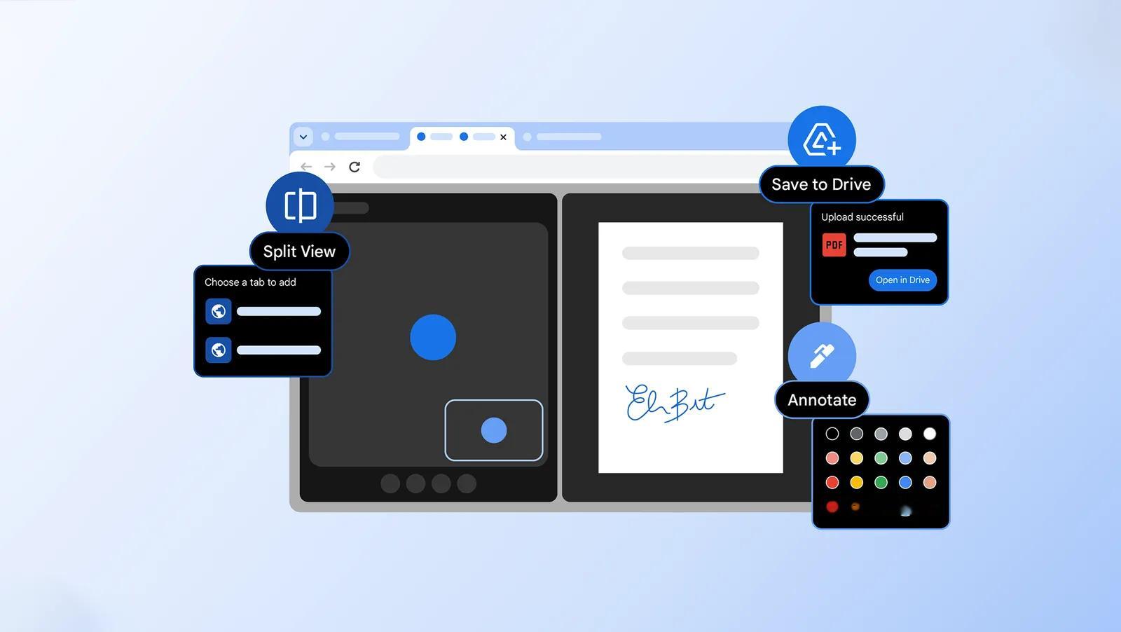 【Google 浏览器新增内置分屏视图和 PDF 注释功能】Google 为 C