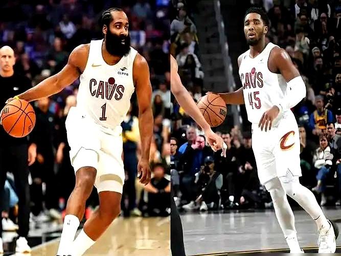 哈登加盟骑士，米切尔居然成了纯射手？
之前米切尔场均28分，要弓腰推快攻、喊战