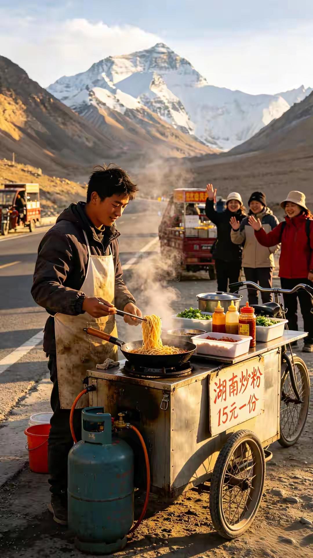 既为这个小伙子的创意点赞，又为他能不能实现担心，更为食品安全问题着急。炒粉是讲究