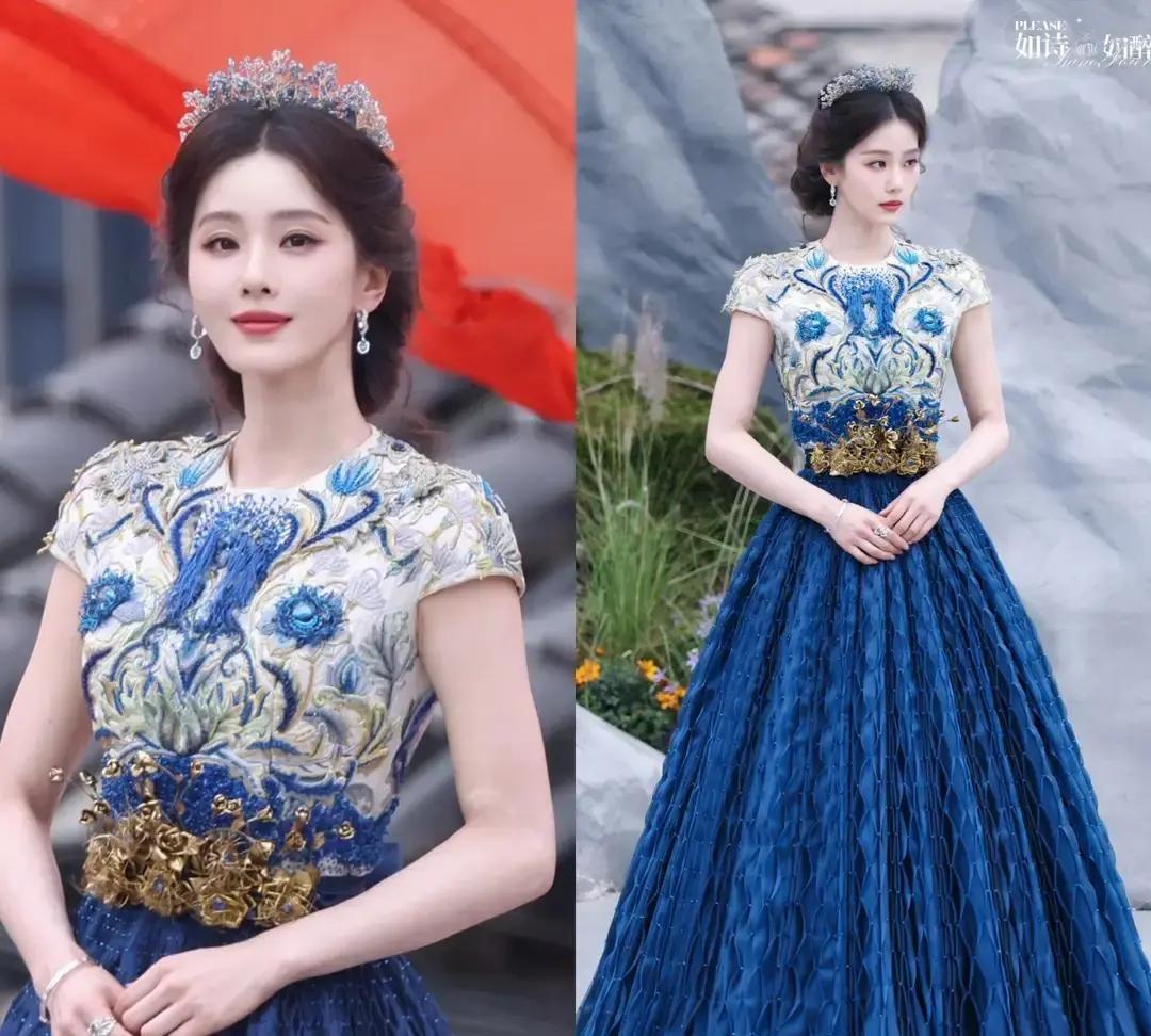 刘诗诗宝蓝色，全场失语？这抹蓝藏着东方优雅的千年密码
嘶哈嘶哈——现场先乱了呼吸