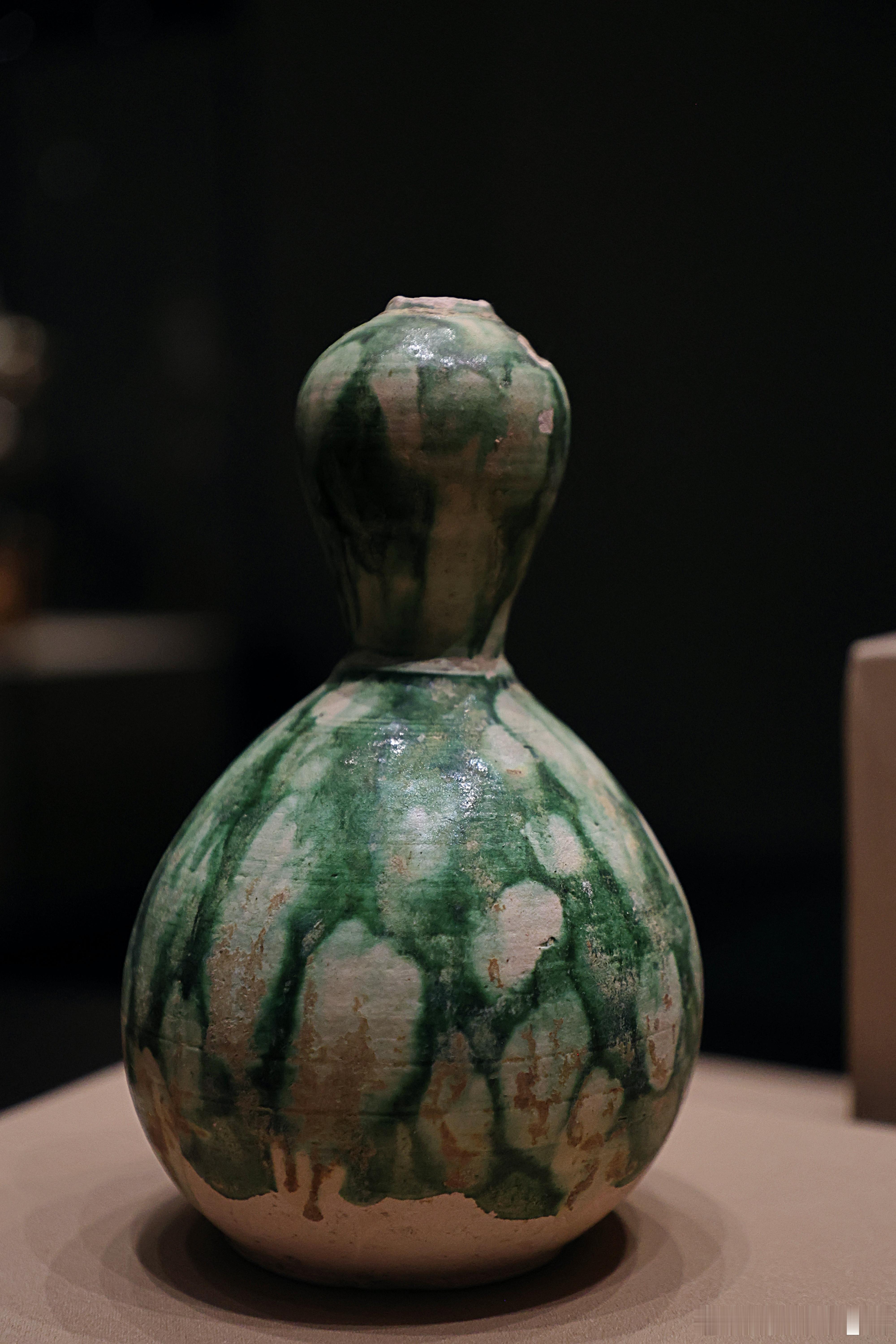 我的2026 【中国之中-中原古代文明精粹】三彩细颈瓷瓶/三彩釉瓷葫芦瓶唐（公元