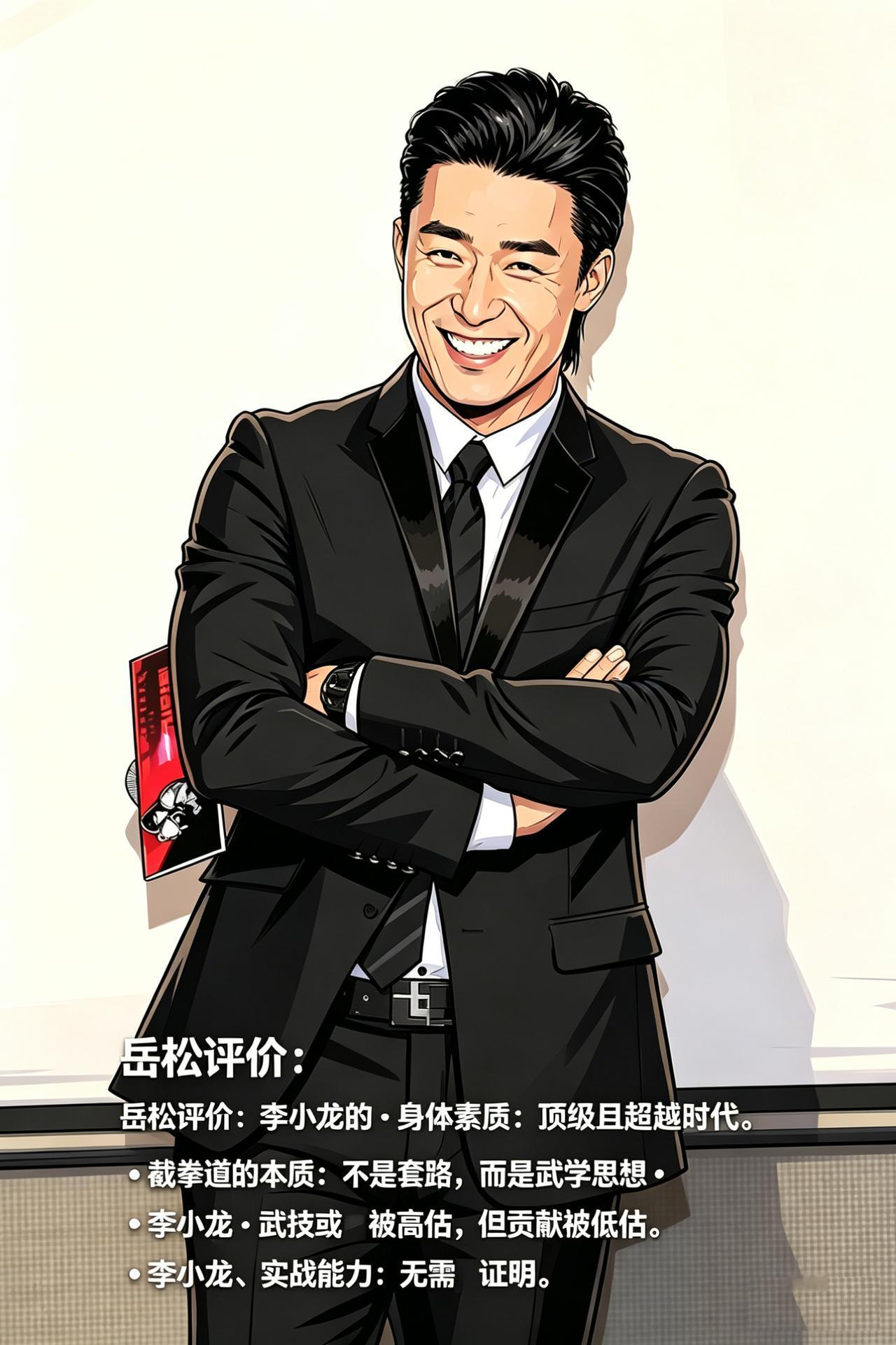 动作演员岳松是怎么评价他的偶像李小龙的？
动作演员岳松，他的偶像是李小龙，岳松的