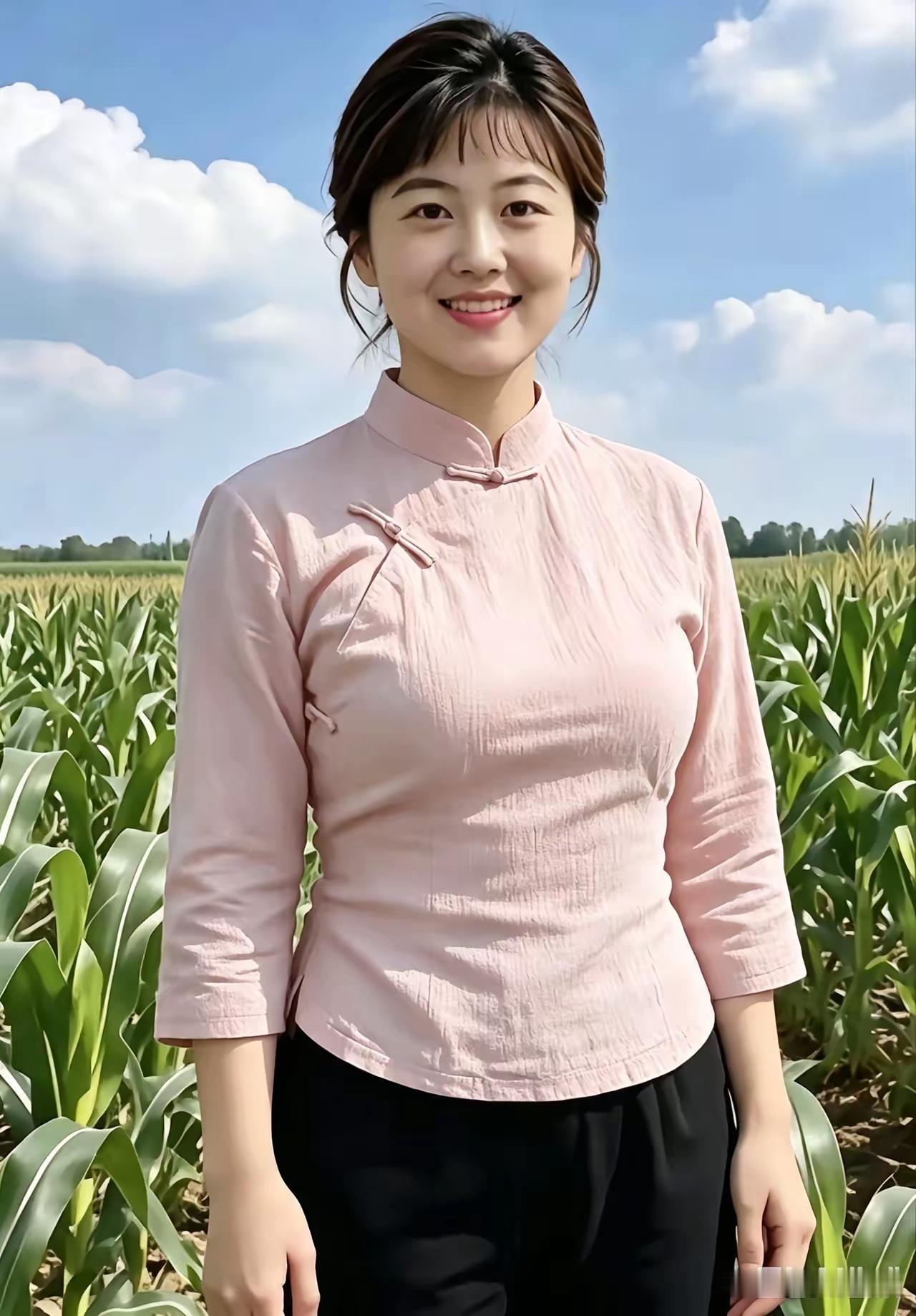 自古山中出凤凰，
青纱帐边美娇娘。
笑靥如花绽妩媚，
冰清玉洁温情肠。