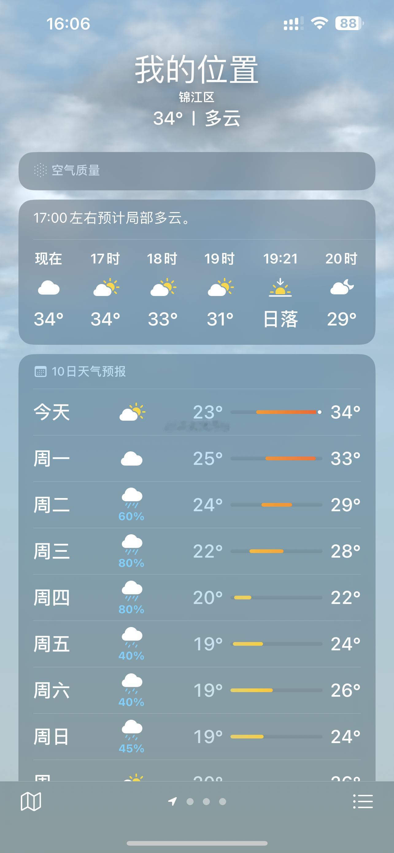 今天成都温度35度，下周将降到20度，太刺激了[老师好] ​​​
