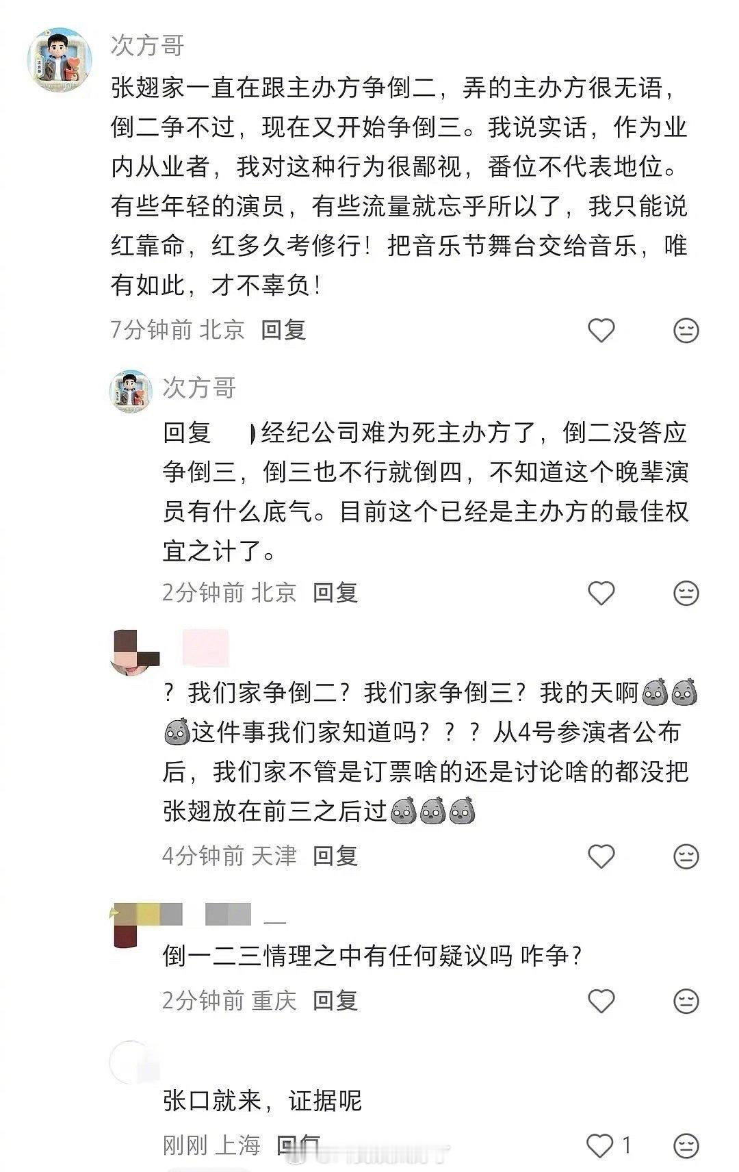 音乐节还争番？而且张翅不就是一个短剧演员吗？ 