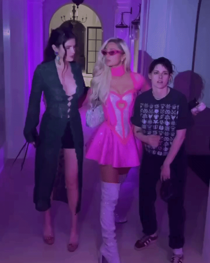 kristen stewart克里斯汀斯图尔特在Paris Hilton的生日派