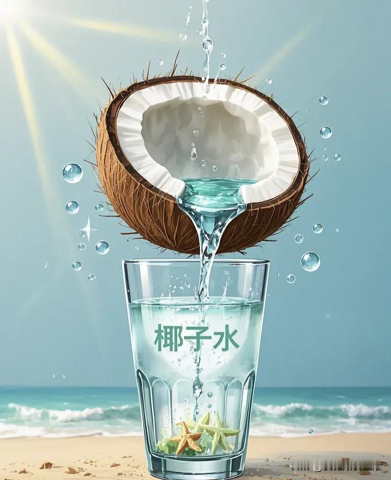 除了水之外，喝什么最解渴椰子水：椰子水中含有的电解质浓度与人体相匹配，非常适合夏