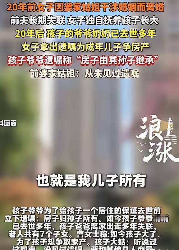 河南许昌，女子和丈夫结婚后，生了一个儿子，可婚后孩子姑姑总是干预他们家庭的事情，