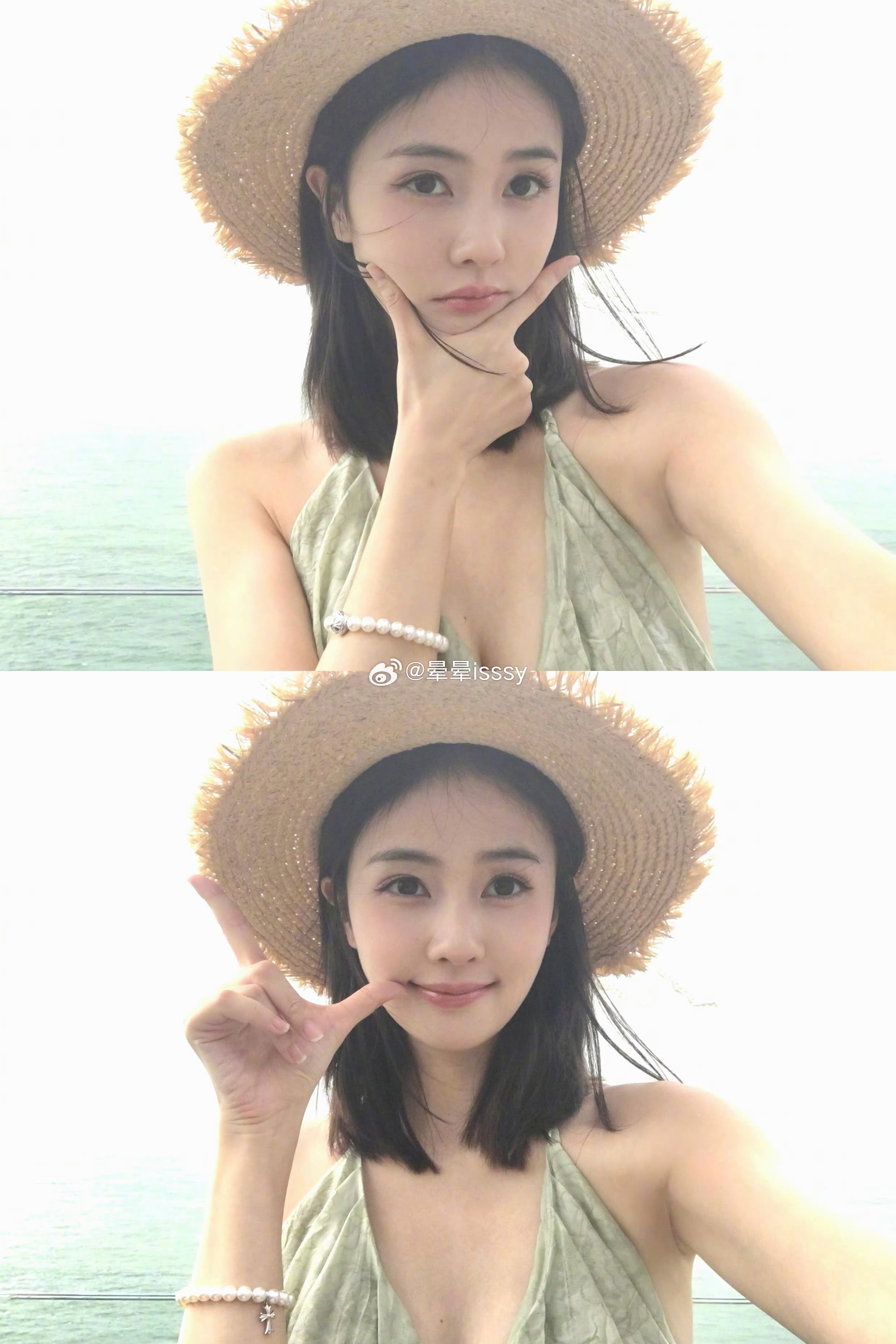 白鹿碎花泳衣2026年7月23日，演员白鹿在个人社交账号发布了一组海边度假写真。