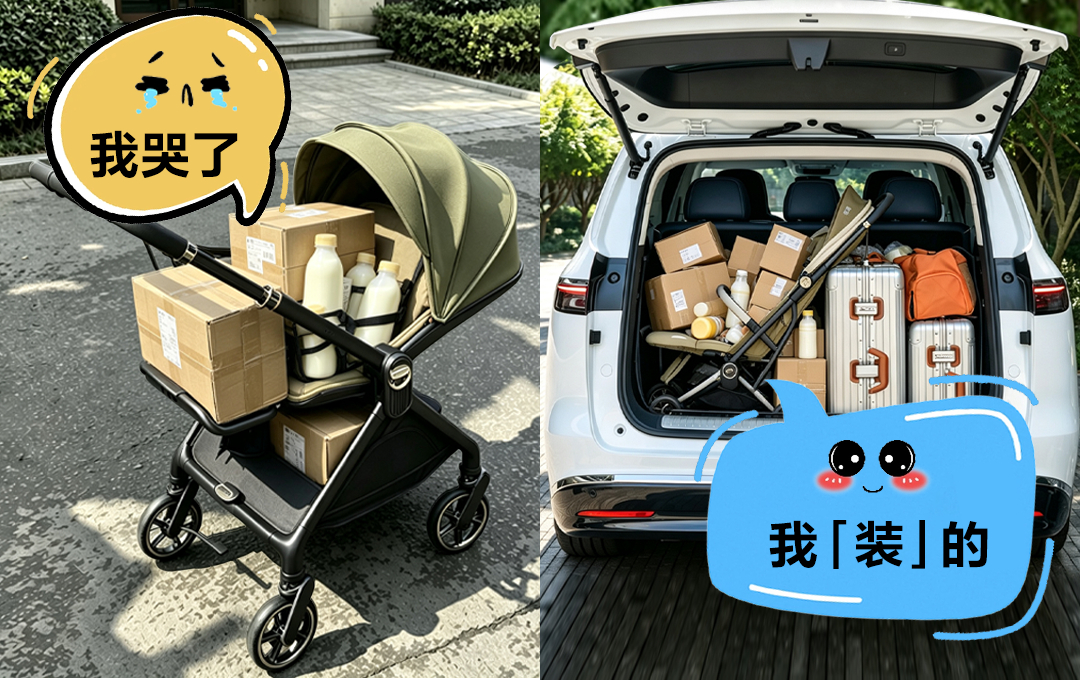大空间为什么成为买车执念享界V8婴儿车不折叠直接放买车的需求早就变了，优先看重家