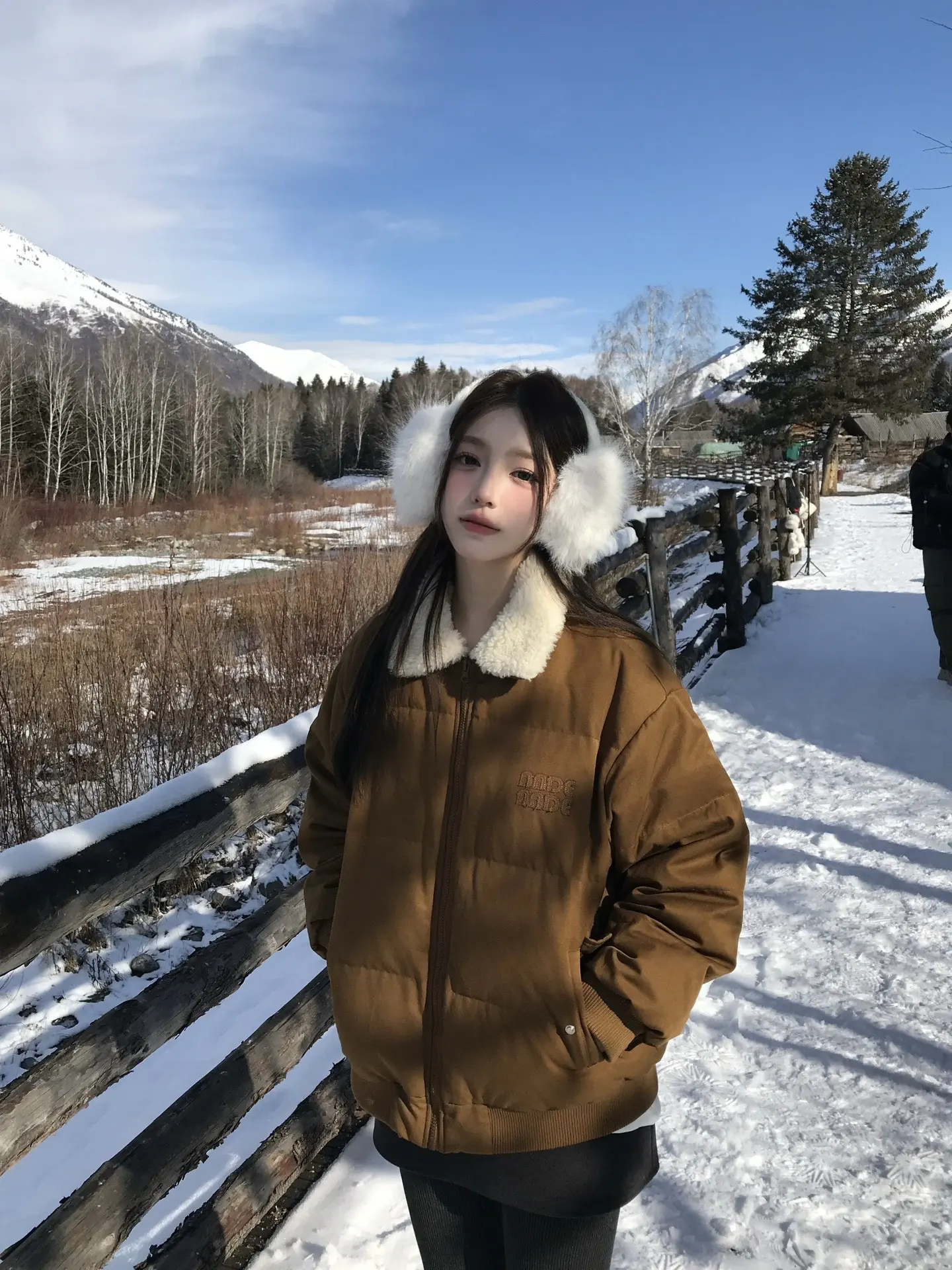 第一次见雪山。