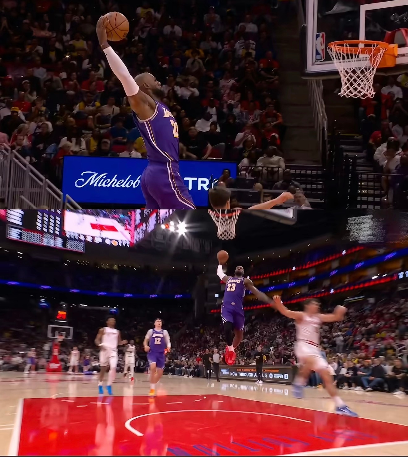 詹皇暴扣！詹姆斯湖人