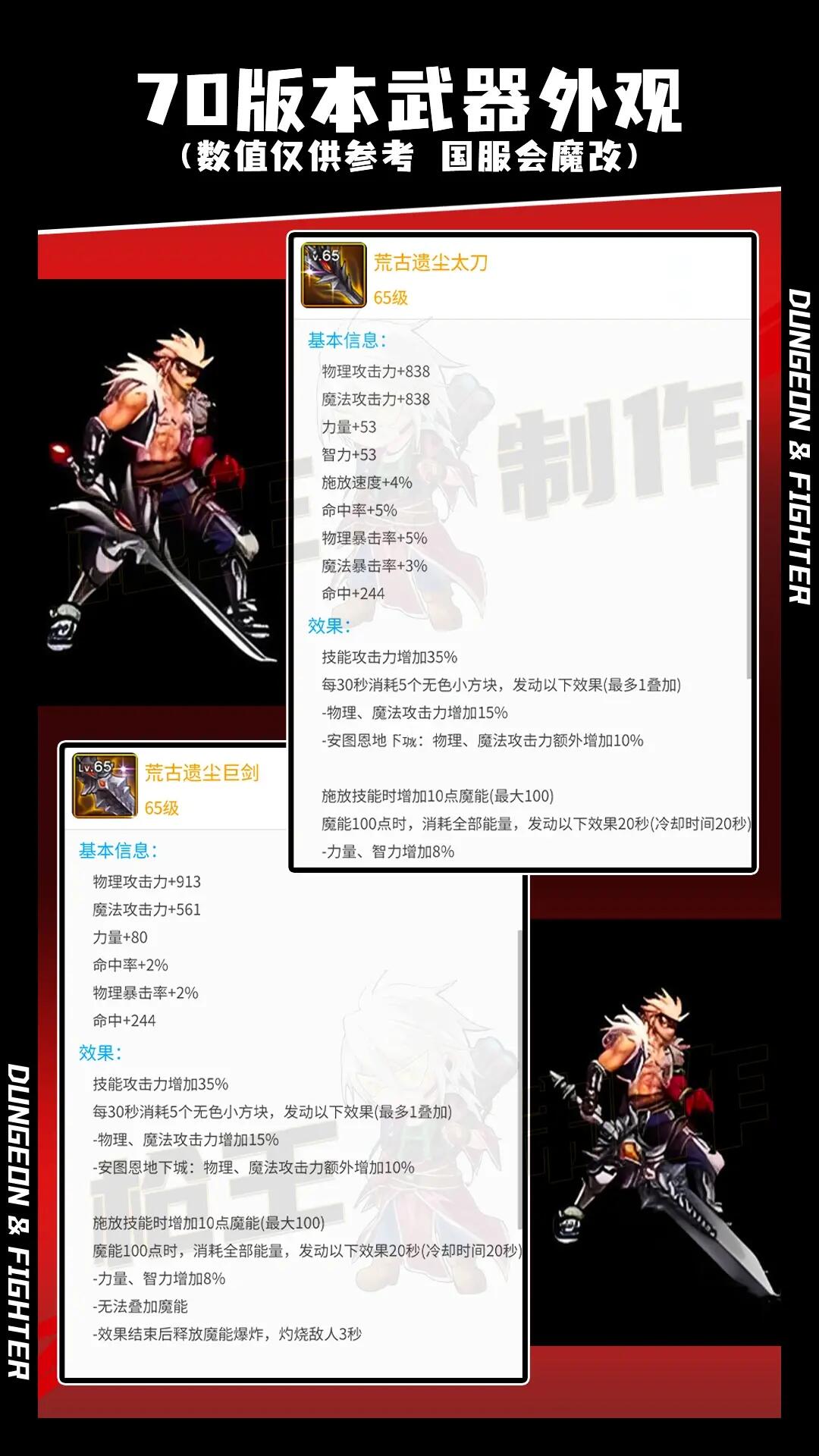 70版本武器外观一览