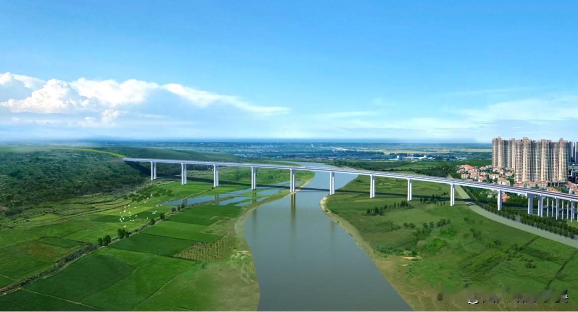 西安城市环线项目泾河特大桥效果图
