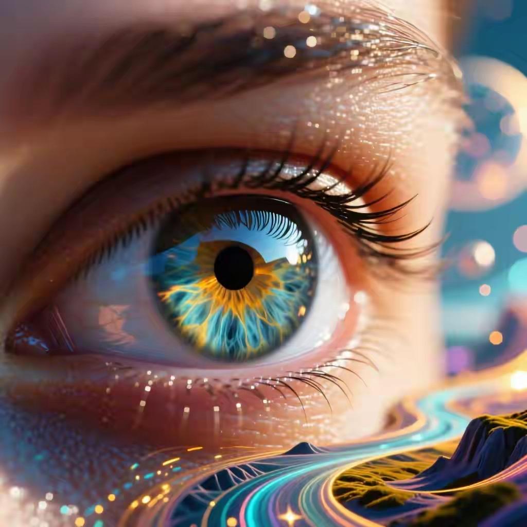 明眸善睐观万象，
秀女俊男察人间。
横批：《观察》