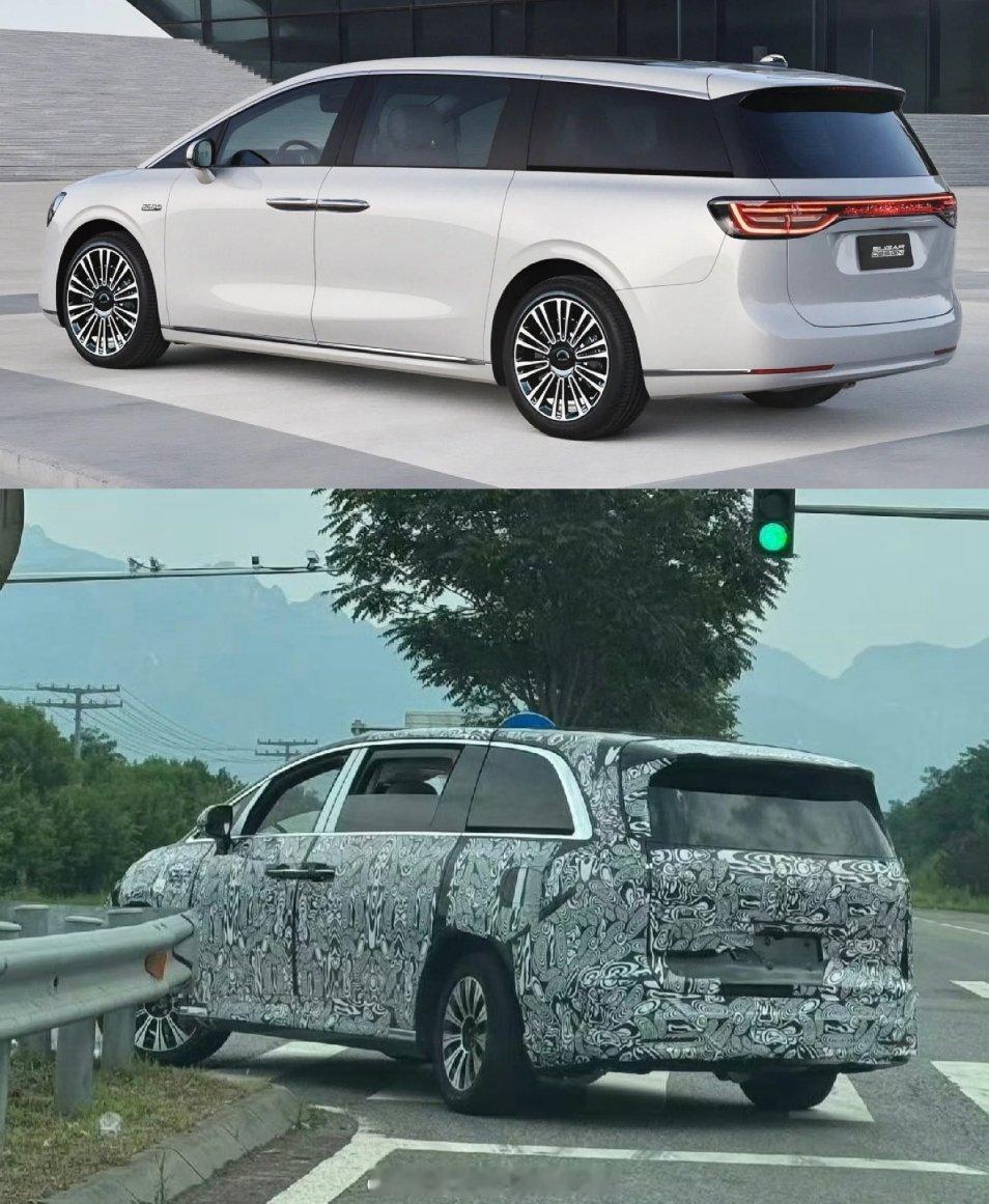 鸿蒙智行第三台MPV测试车，感觉屁股比之前假想图轮廓好看。 