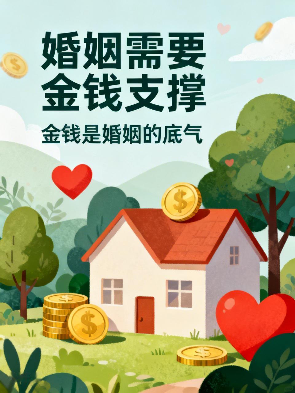说婚姻不需要金钱支撑，那绝对是“毒鸡汤”。网上那句“好婚姻不谈钱，有爱就能饮水饱
