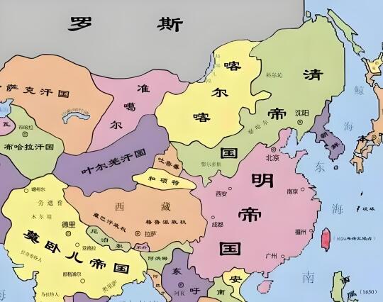 清军入关前已经很强大了，1642年的形势图