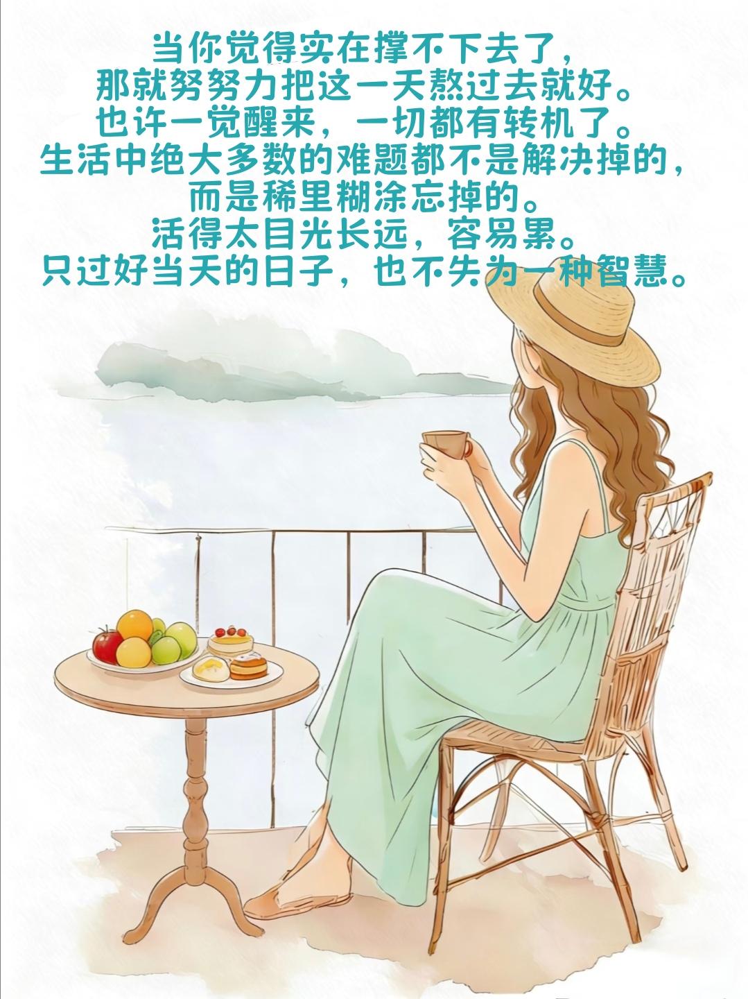 当你觉得实在撑不下去了，
那就努努力把这一天熬过去就好。
也许一觉醒来，一切都有