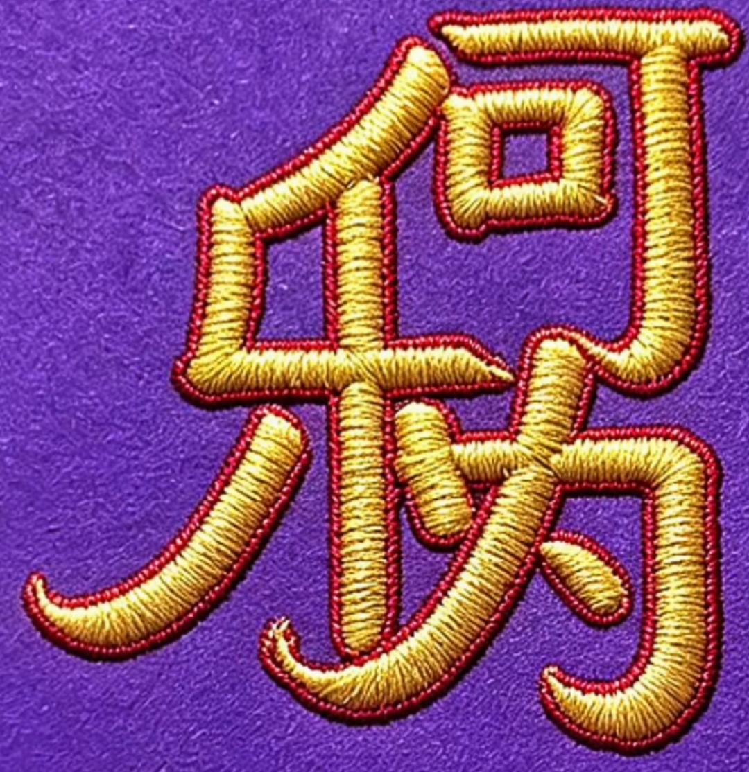 这个绣花图案真好看！这几个是刺绣的很有意义。能认出吗？读出来。绣花效果图 [作揖