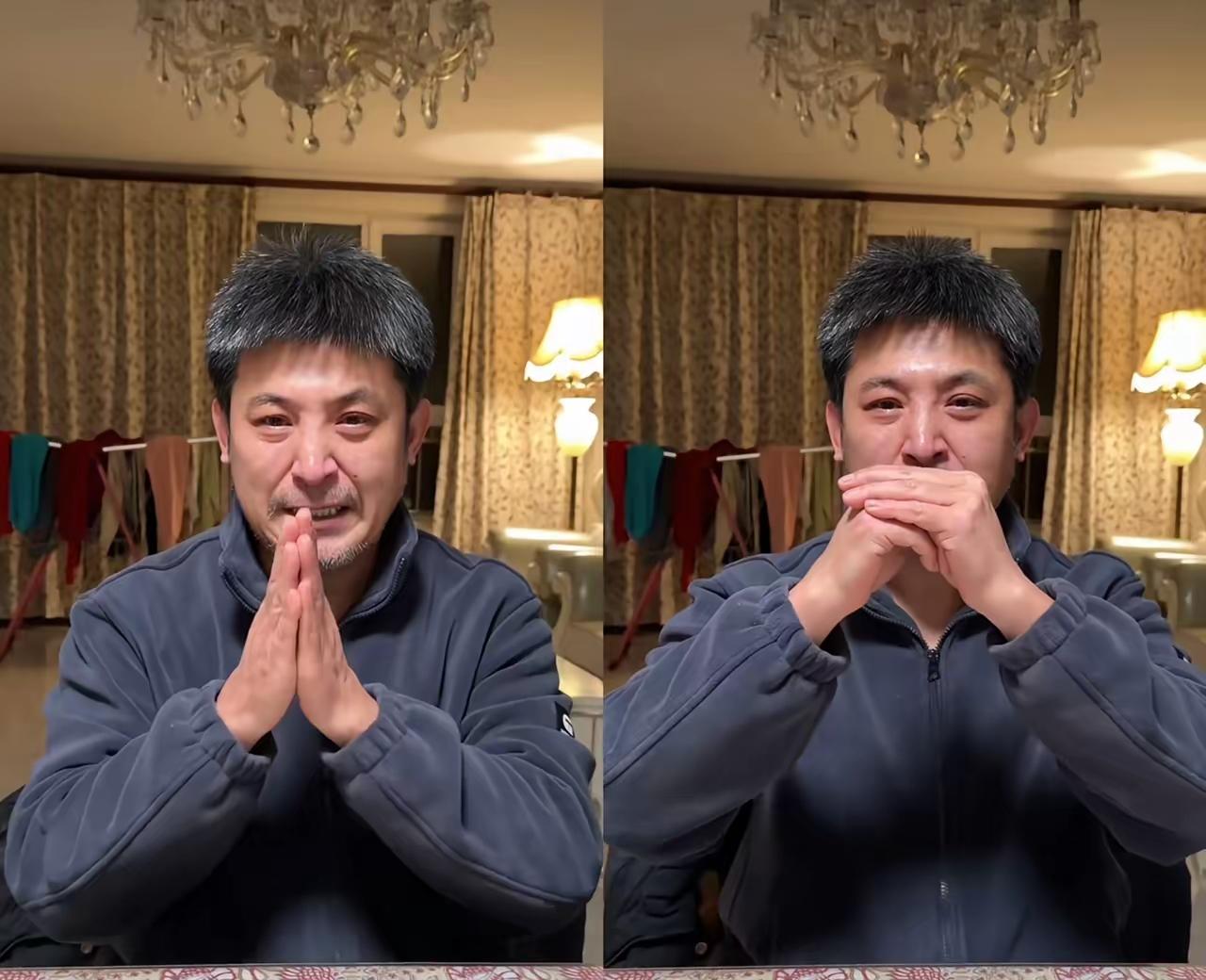 孙涛以这种状态出现在公众视野还是很让人意外。胡子拉碴，情绪低落，声音低沉，期间几