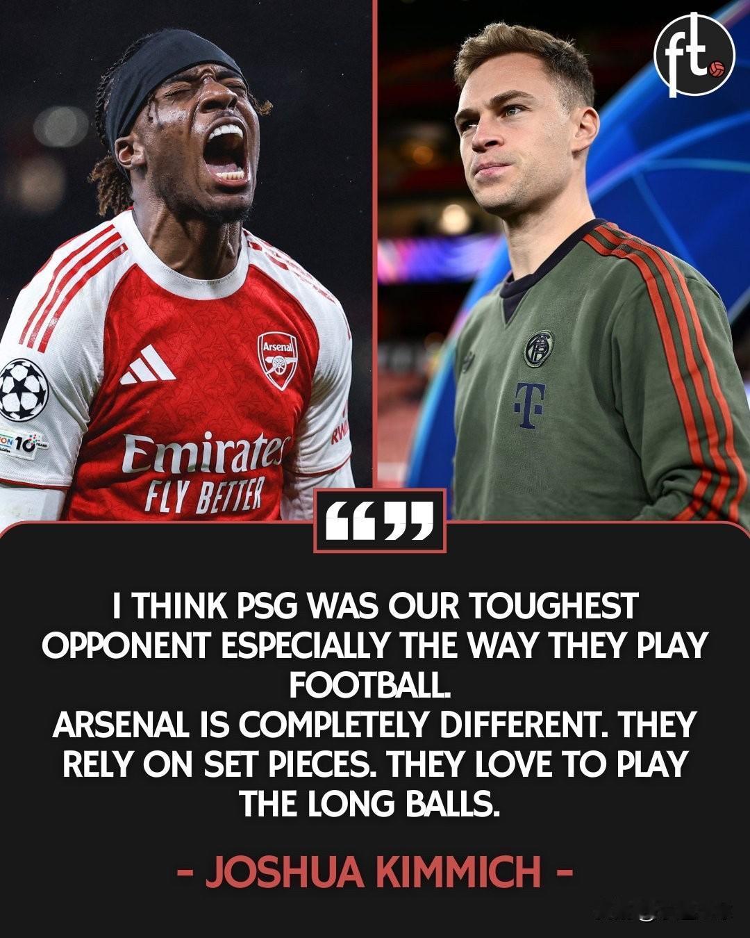 记者： "你们能战胜切尔西和巴黎圣日耳曼，却输给了阿森纳：他们是本赛季最难缠的对