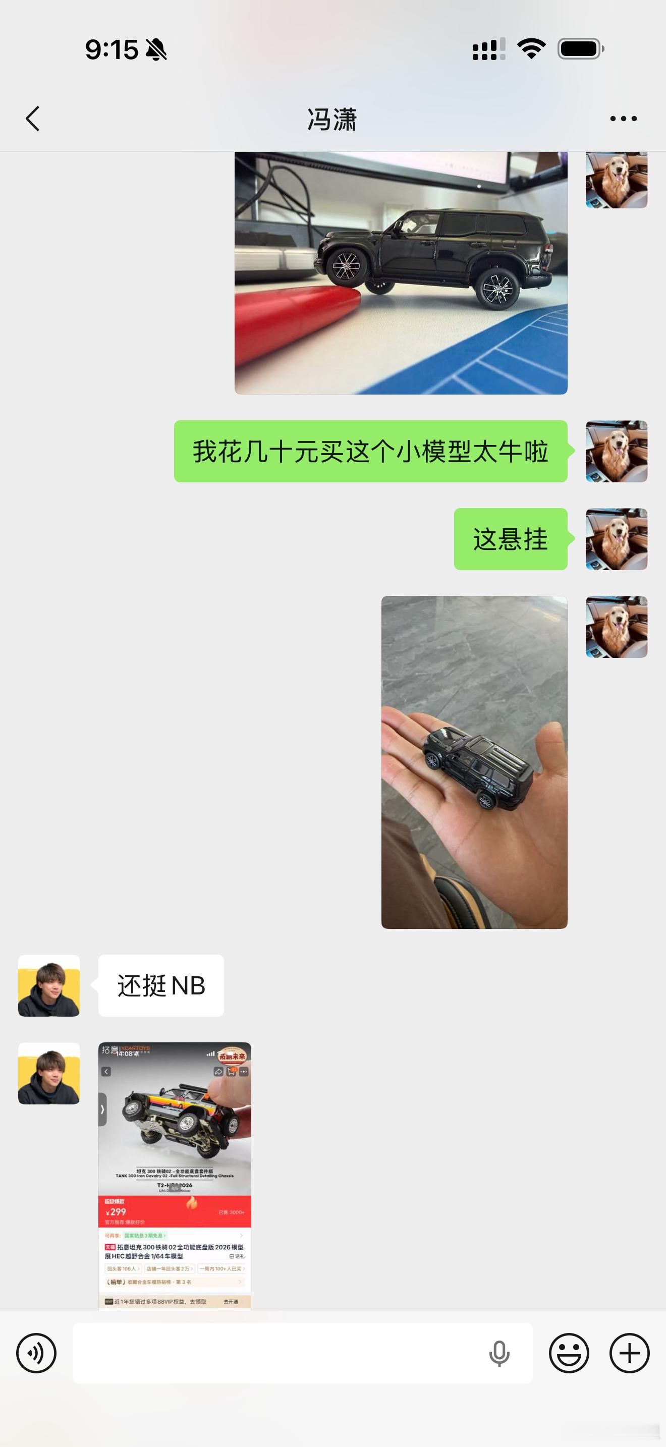 在冯潇介绍下买了一个精品坦克300模型，付款后三四天了，心痒难耐，很想狠狠把玩一