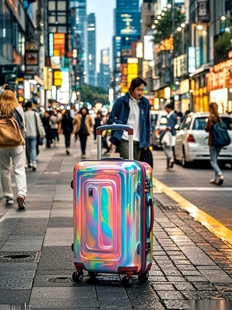 广州地铁口，一个拉杆箱“咕噜咕噜”滚过去，不急不慌。
我下意识抬头，以为自己看错