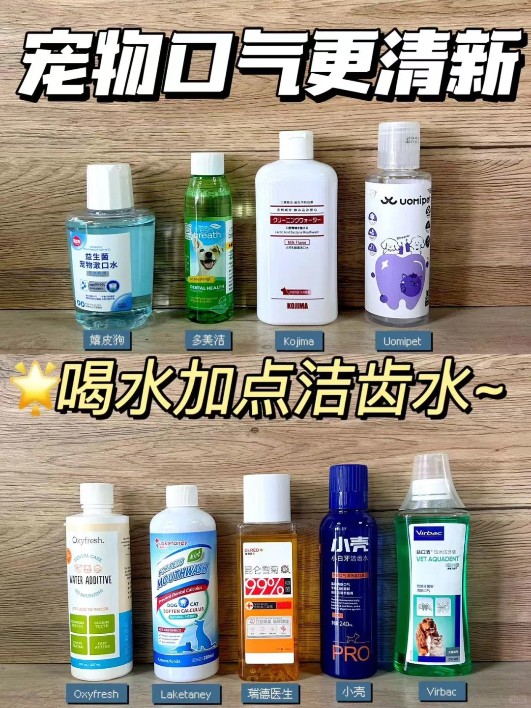 洁齿水日常喝，让爱宠跟口臭say拜拜~