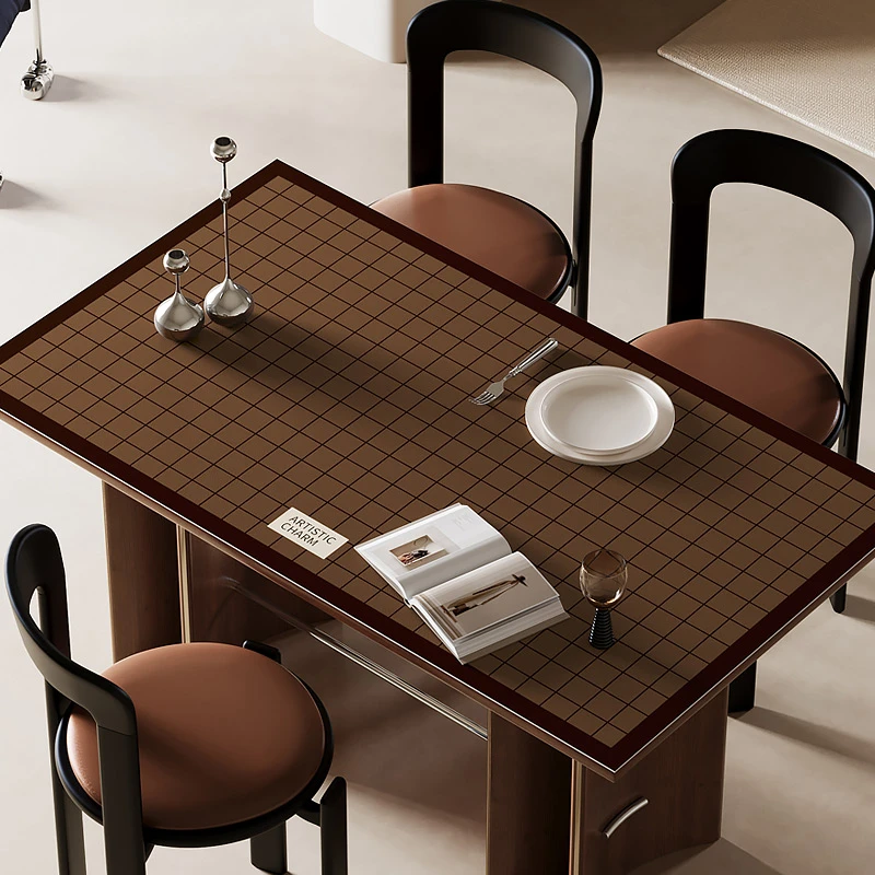 🌿复古格纹皮革桌布 🔥