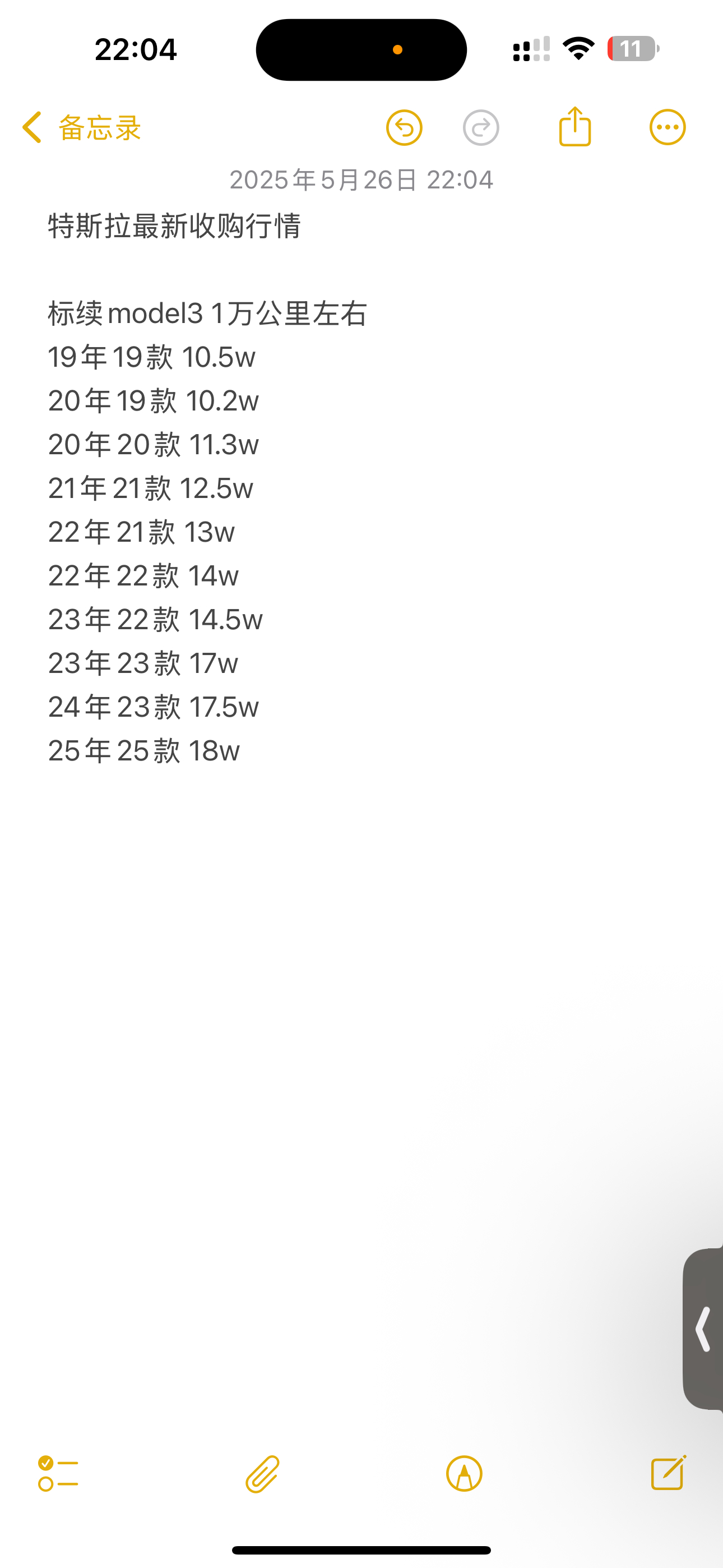 有没有想入手二手特斯拉标续Model 3的，最新行情请查收～特斯拉二手车 ​​​