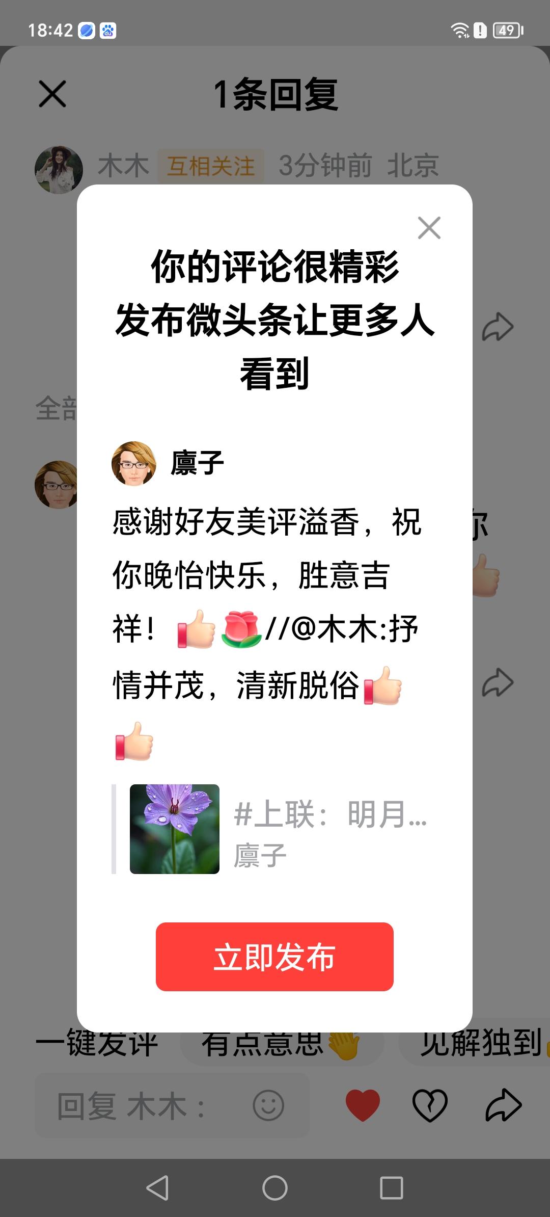 小美女晚上好，璀璨芬芳！[赞][玫瑰]