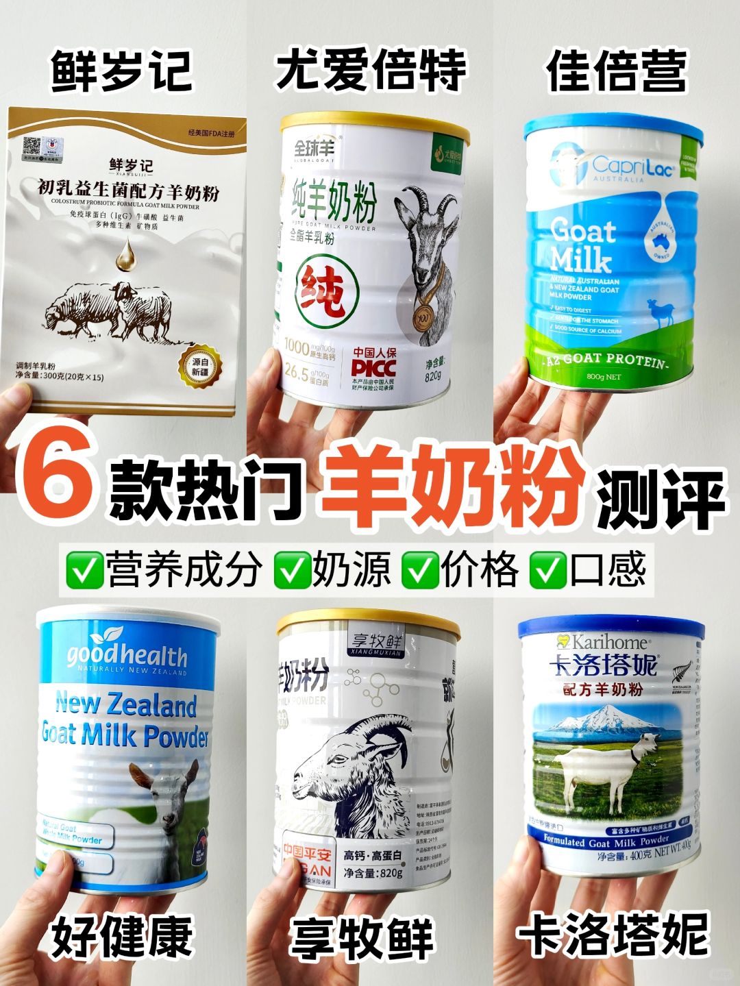 奶娃子必看！6款热门高品质羊奶粉测评！