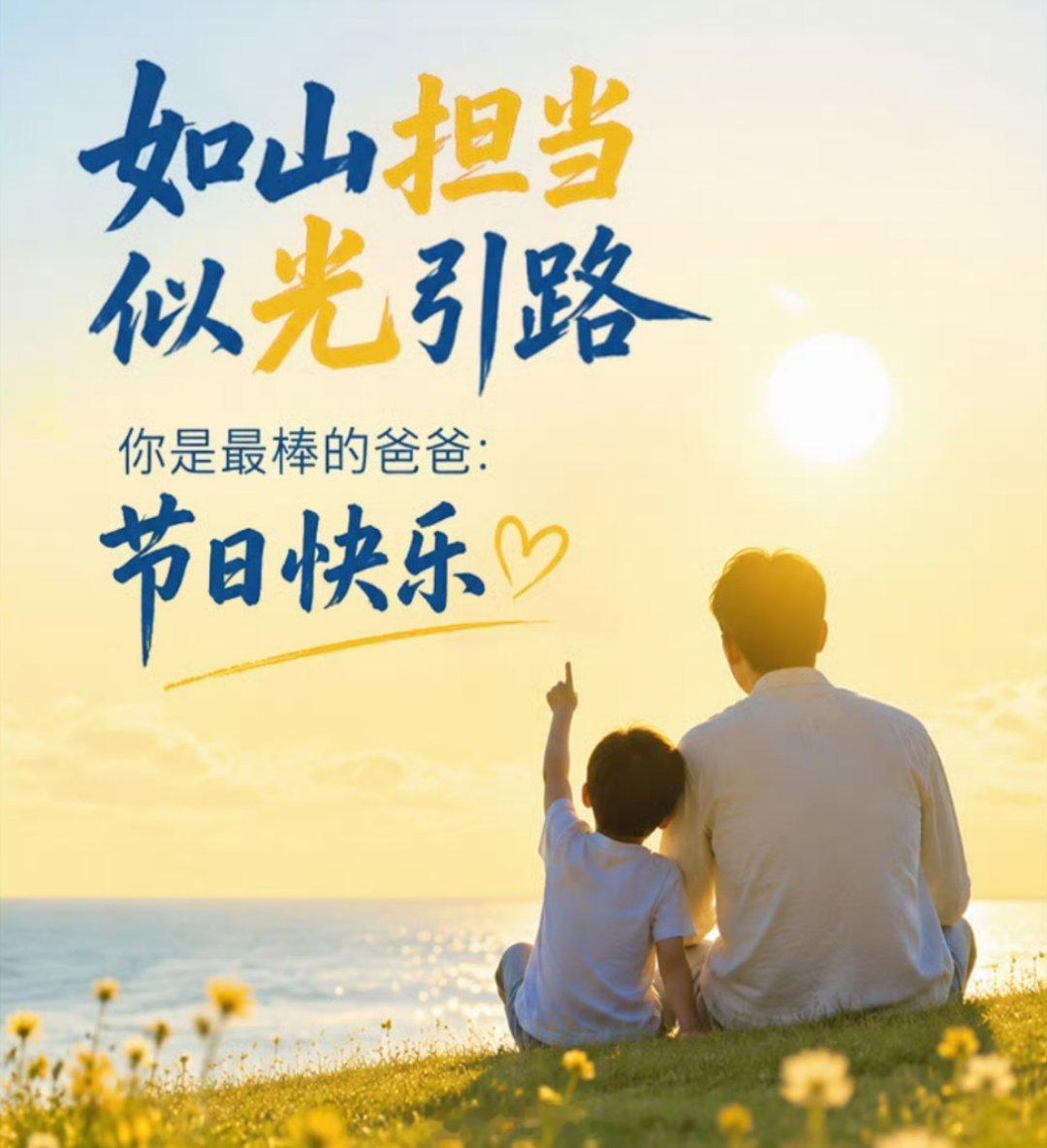 父亲节周日早啊，今天是父亲节，祝所有父亲们节日快乐