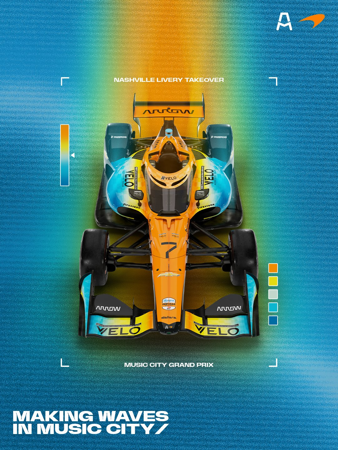 本站比赛伦加德的7号VELO赛车将使用特殊涂装！⚡McLaren | 迈凯伦印地