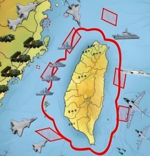 中国现在围岛，已经跟台湾地区没有关系了！只要老美敢出动航母或军舰支援台湾当局，大