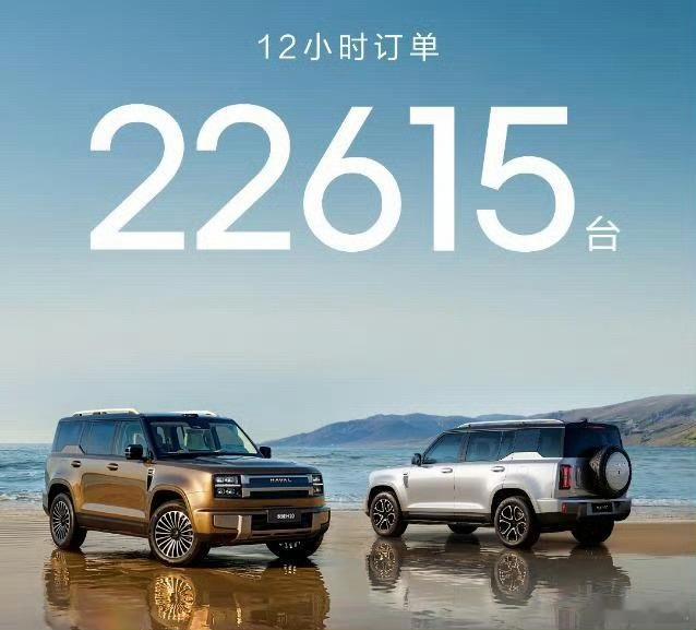 长城H10新车12小时订单22615台长城H10，20多万的价格，十二小时订单2
