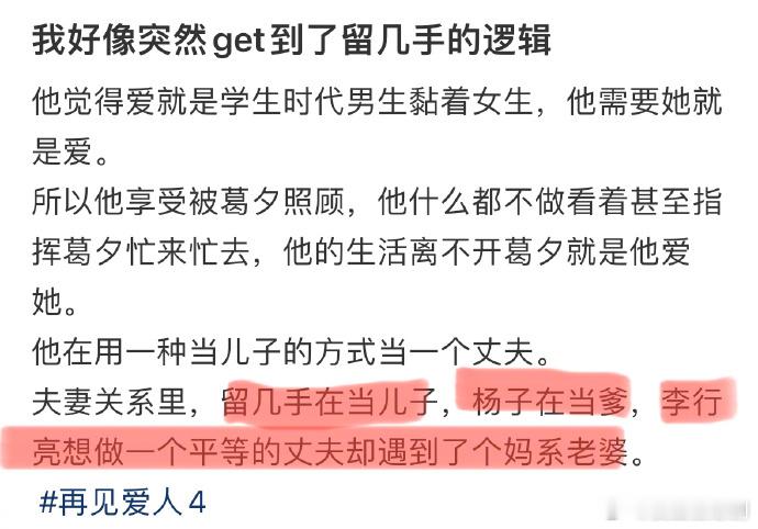 好一针见血的评价，再见爱人4三个家庭，各有各的问题 