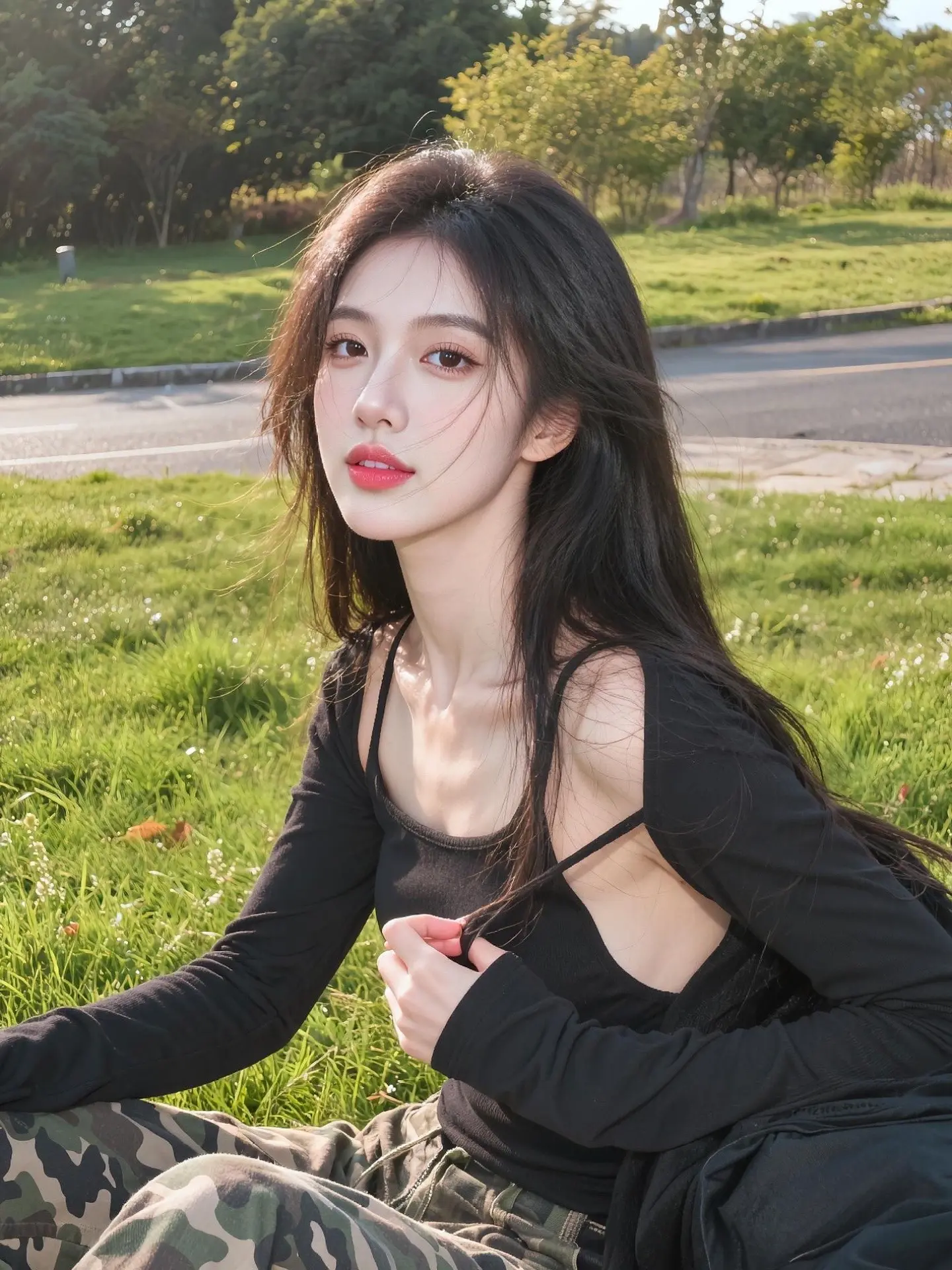 AI草地氛围感写真 随变ai随便玩 随变一拍都很夯 ai创作