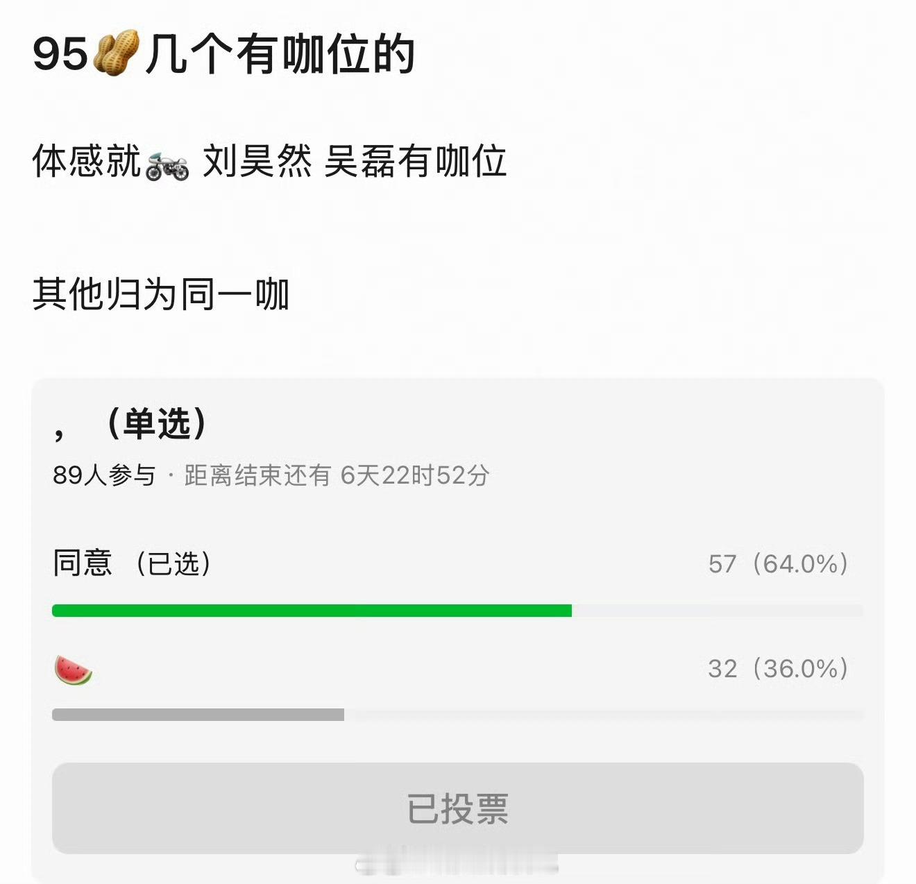 豆瓣提名有咖位的95🥜：王一博、刘昊然、吴磊 