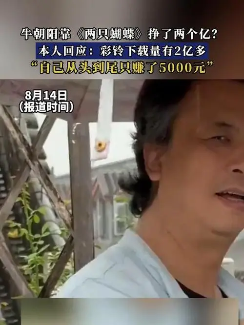 靠《两只蝴蝶》赚 2 亿？作者回应：实际只