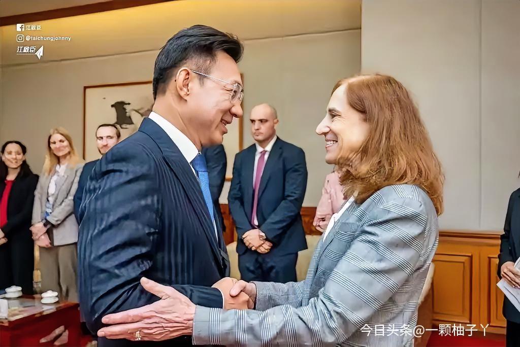 台中市长候选人江启臣他晒出自己邀请的外宾名单，包括捷克前众议长、美国AIT处长、