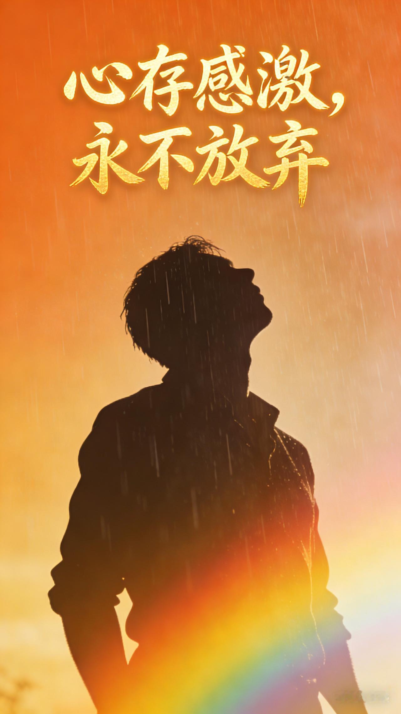 风雨中的彩虹
 
生活，就像一场变幻莫测的旅程，时而晴空万里，时而风雨交加。而我