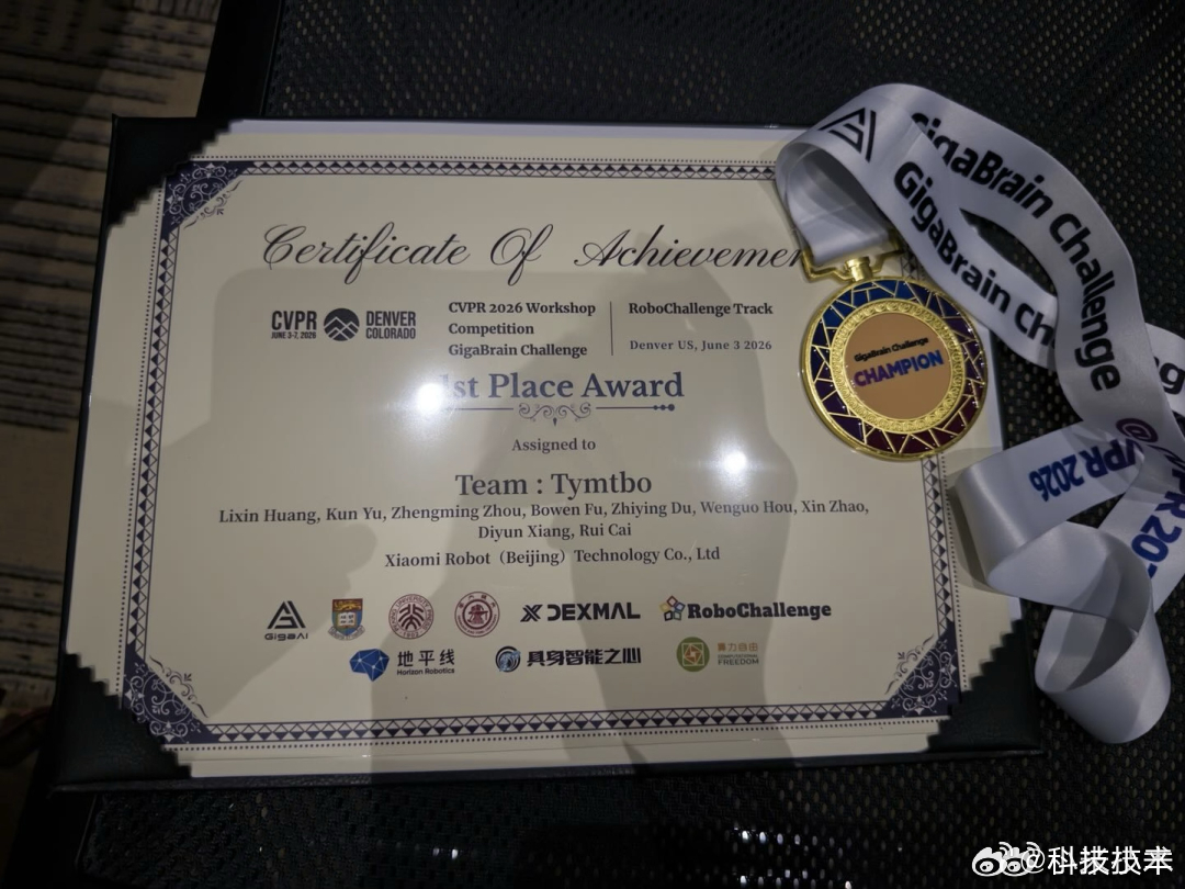 小米机器人这次有点猛啊，CVPR 和 ICRA 两个顶会全拿第一。那个 CVPR
