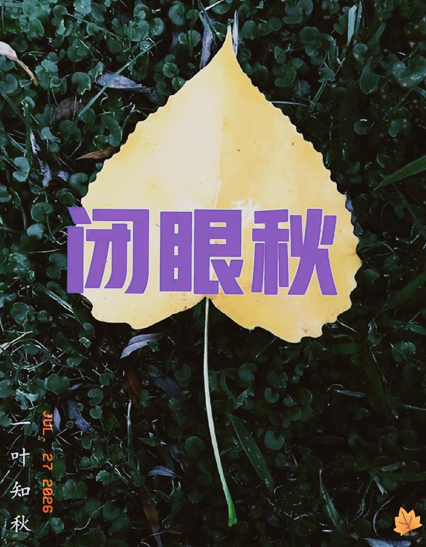 8月7日立秋，今年是“闭眼秋”，老辈人说的“闭眼秋”是啥意思？时间过得真快，三伏