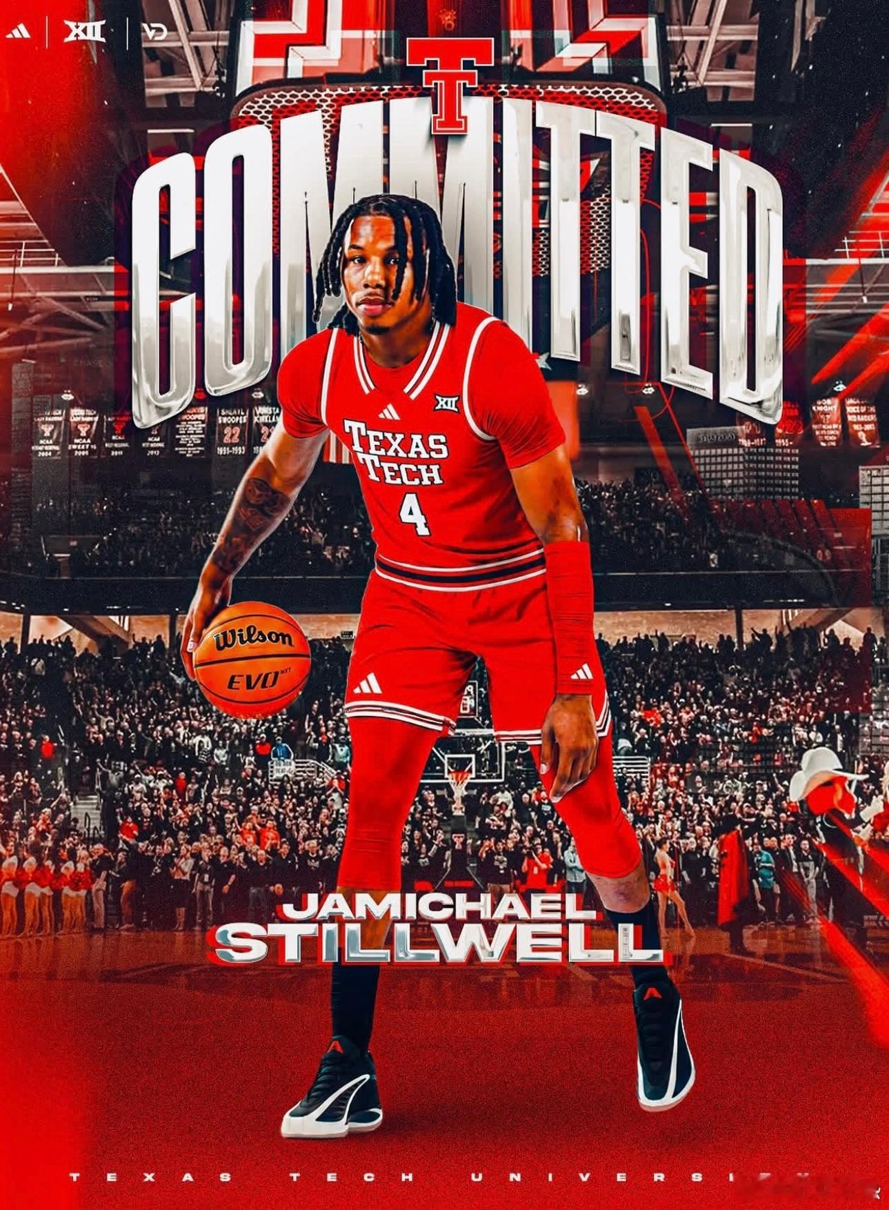 NCAA UCF大四内线Jamichael Stillwell承诺转学德州理工，