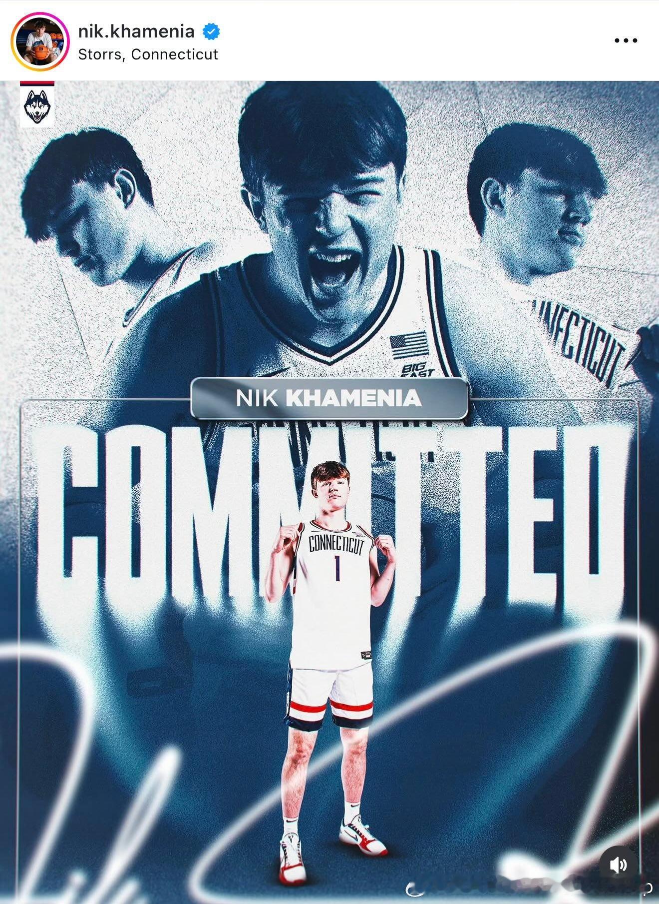 前全美五星杜克大学前锋Nikolas Khamenia承诺康大NCAANBA