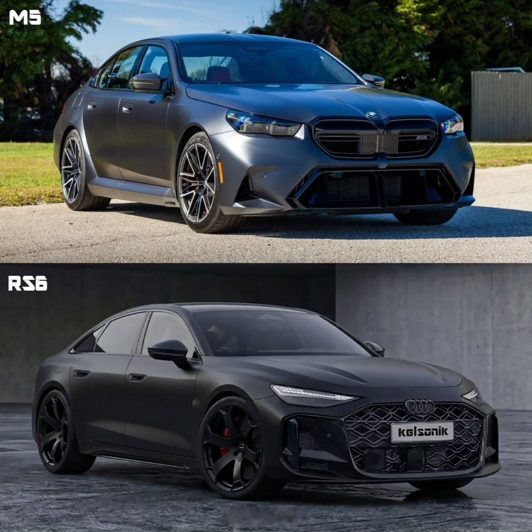 下一代奥迪RS6渲染图宝马M5  下一代奥迪RS6渲染图，和现款宝马M5对比，大